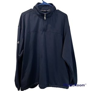 Ping Quarter Zip Navy Golf Pullover with Ball Pocket Like New Large Cotton Blend